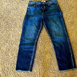 High rise blue Kan can jeans size 27– wide leg